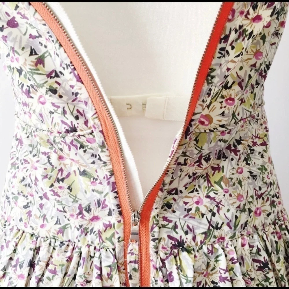 J. Crew | Daisy Day Strapless Summer Floral Dress S
